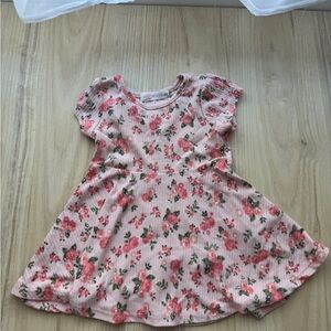 Charming Floral Kids Dress in Pink